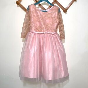 Sweet Kids lace sleeve dress girls size 6 dressy wedding party